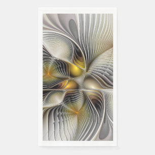 Optical Illusion Abstract 3D Fractal With Depth Napkin