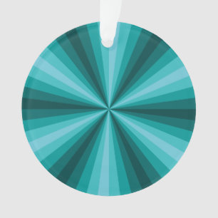 Optical Illusion Aqua Acrylic Ornament