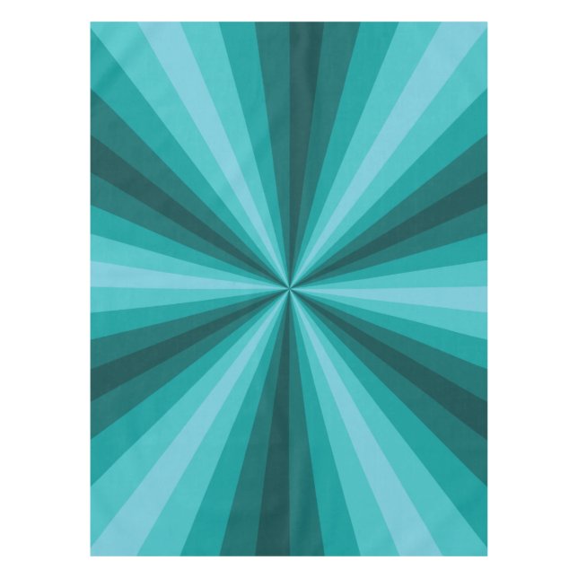 Optical Illusion Aqua Tablecloth (Front)