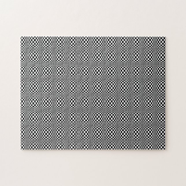 Optical Illusion Black And White Jigsaw Puzzle (Horizontal)