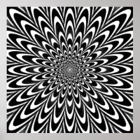 Optical illusion black and white