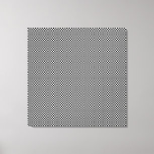 Optical Illusion Black And White Wrapped Canvas