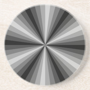 Optical Illusion Black Coaster