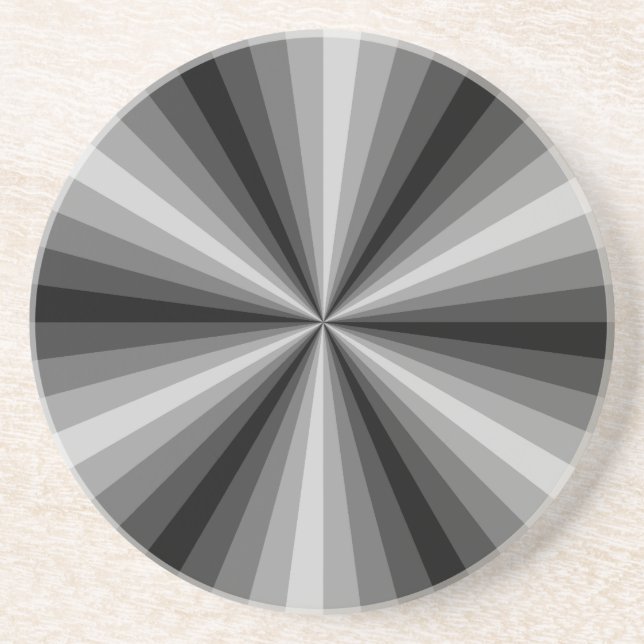 Optical Illusion Black Coaster (Front)