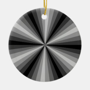 Optical Illusion Black Ornament