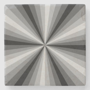 Optical Illusion Black Stone Coaster