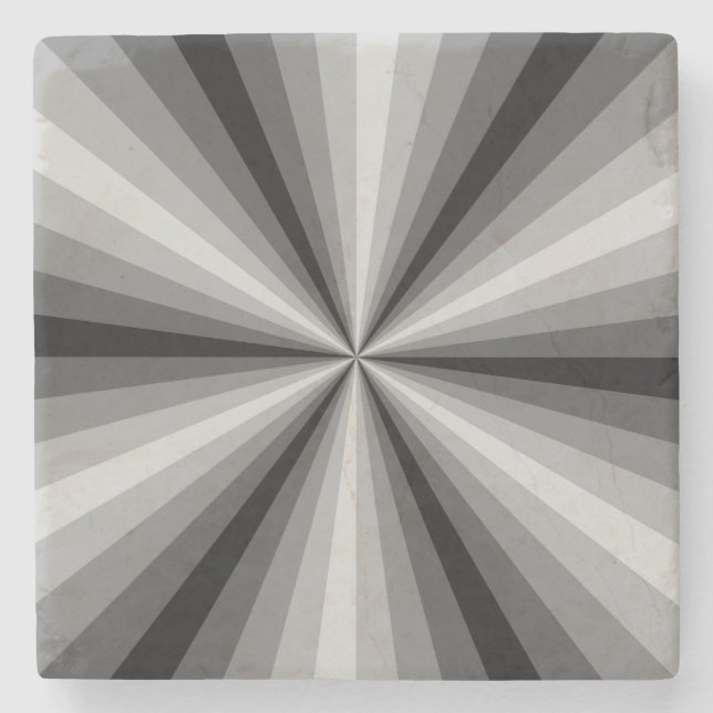 Optical Illusion Black Stone Coaster (Front)