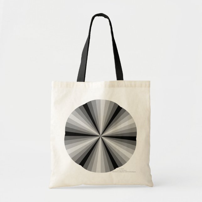 Optical Illusion Black Tote Bag (Front)
