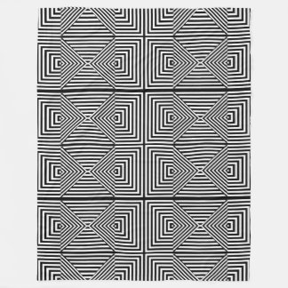 Optical Illusion Black & White Geometric Blanket