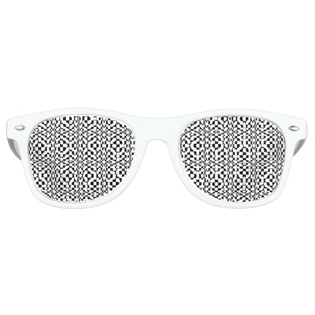 Optical Illusion Black & White Party Shades (Front)