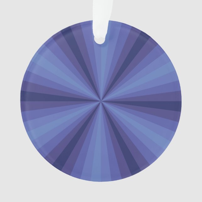 Optical Illusion Blue Acrylic Ornament (Front)