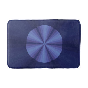 Optical Illusion Blue Bath Mat