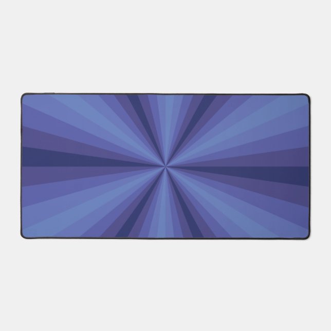 Optical Illusion Blue Desk Mat (Front)