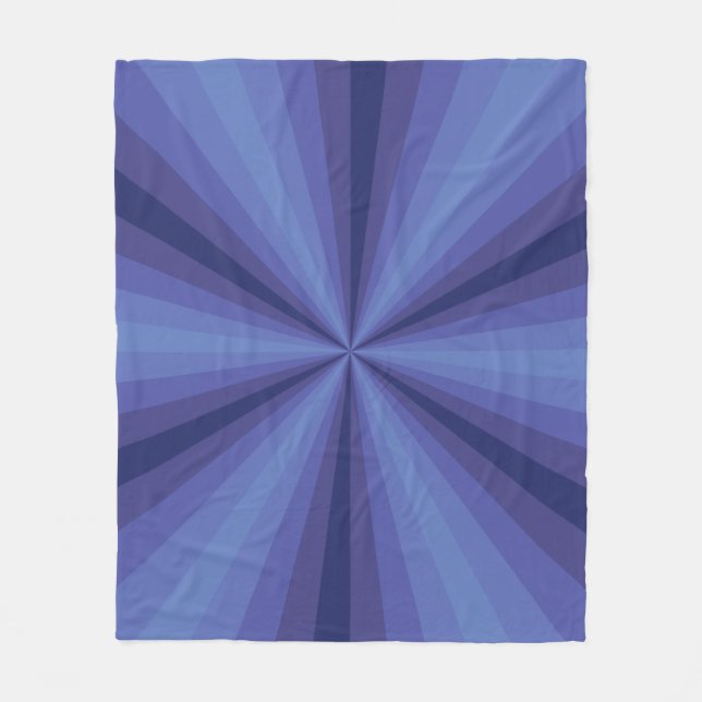 Optical Illusion Blue Fleece Blanket (Front)