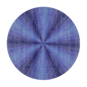 Optical Illusion Blue Glass Cutting Board