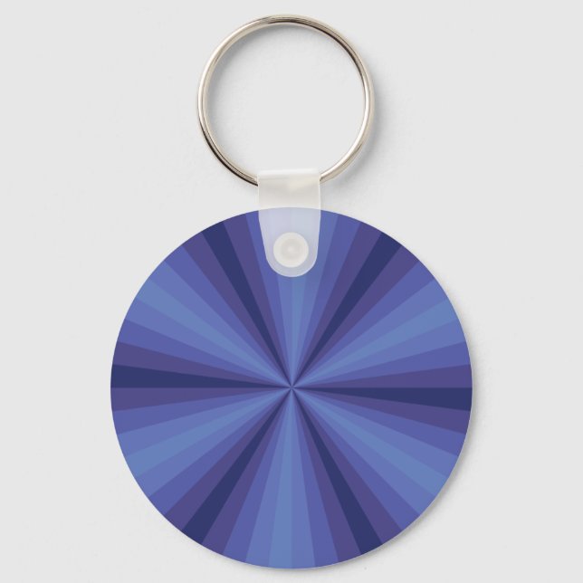 Optical Illusion Blue Keychain (Front)