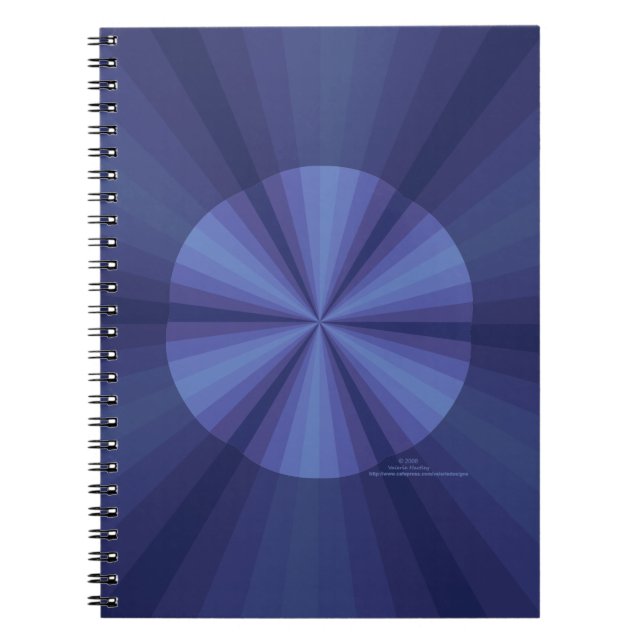Optical Illusion Blue Notebook (Front)