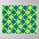 Optical Illusion Cafe Wall Effect Circles Green Poster<br><div class="desc">Optical Illusion Cafe Wall Effect Circles Green</div>