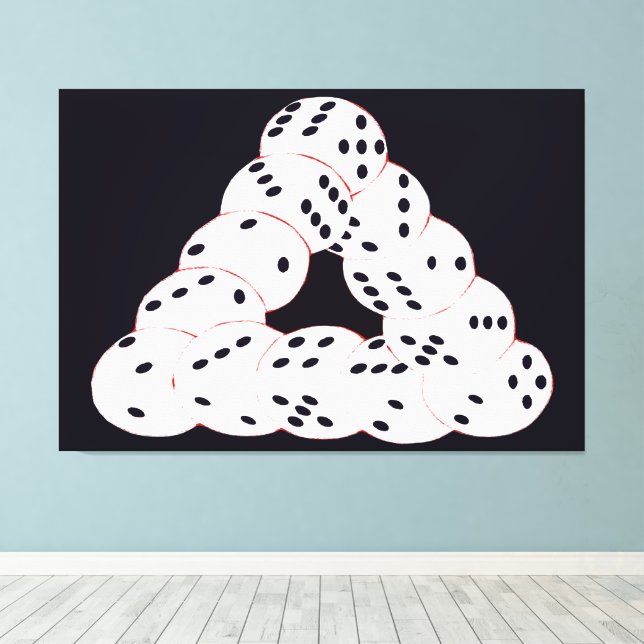 optical illusion canvas print (Insitu(Wood Floor))