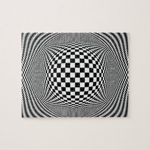 Optical Illusion Checkers Puzzle