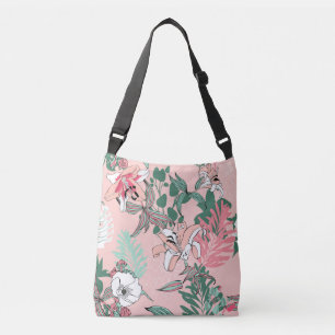 Optical Illusion Circles: Monochrome Seamless Patt Crossbody Bag