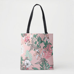 Optical Illusion Circles: Monochrome Seamless Patt Tote Bag