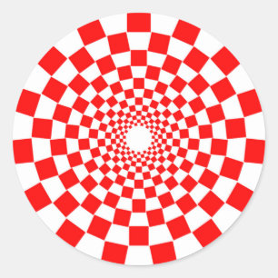 OPTICAL ILLUSION CLASSIC ROUND STICKER