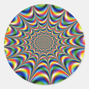 OPTICAL ILLUSION CLASSIC ROUND STICKER