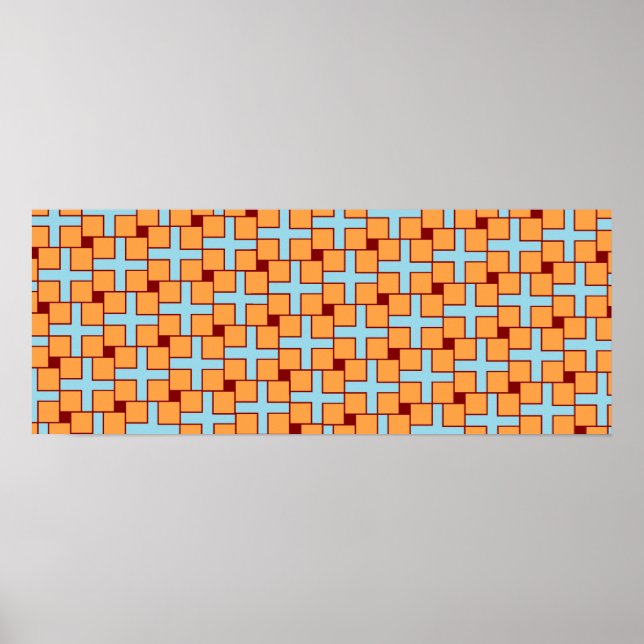 Optical Illusion Crosses Dots Phantasm Delusion Poster (Front)