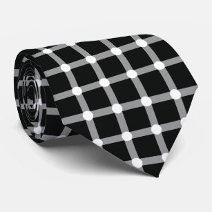 Optical Illusion Design Disappearing Black Dots Tie