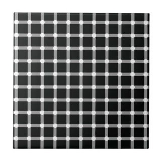 Optical Illusion Design Disappearing Black Dots Tile