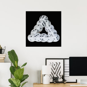 Optical illusion Dice Poster