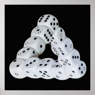 Optical illusion Dice Poster