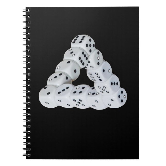 Optical illusion Dice Spiral Photo Notebook (Front)