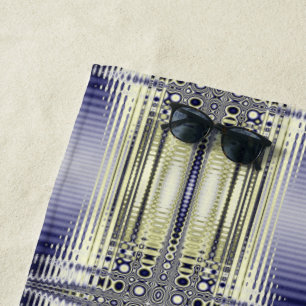 Optical Illusion Fractal Pattern Beach Towel