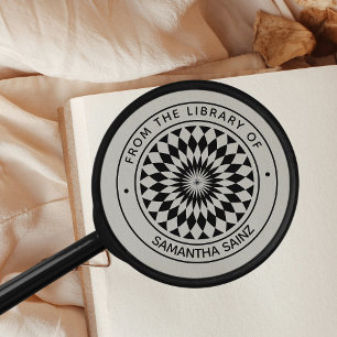 Optical Illusion From the Library of Book Rubber S Self-inking Stamp