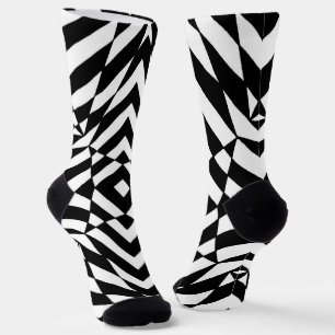 OPTICAL ILLUSION Geometric Art Hypnotic Design Socks