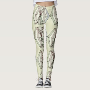 optical illusion geometric art pipes leggings