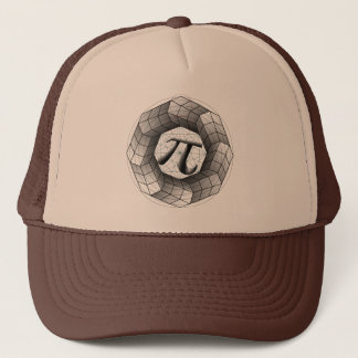 Optical Illusion Geometric Pi Symbol π Trucker Hat
