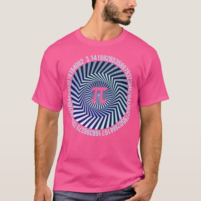 Optical Illusion Geometry Pi Day Math Geek Nerd Sc T-Shirt (Front)