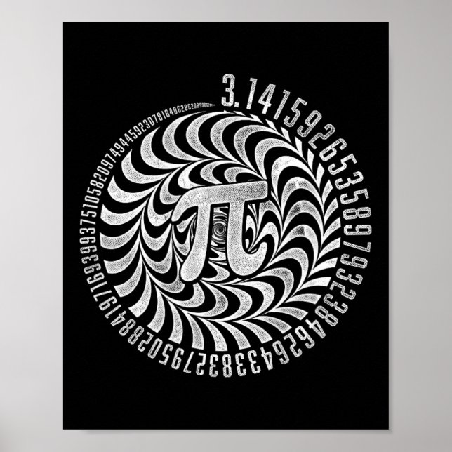 Optical Illusion Geometry Pi Math Science Stem 3.1 Poster (Front)