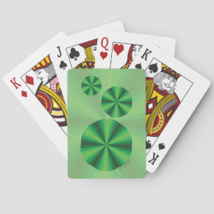 Optical Illusion Green Classic Playing Cards