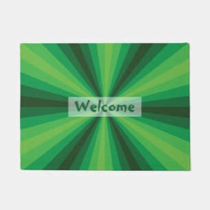Optical Illusion Green Doormat