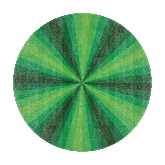 Optical Illusion Green Glass Cutting Board (Front)