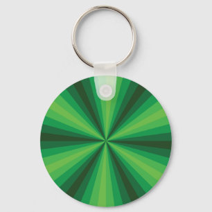 Optical Illusion Green Keychain
