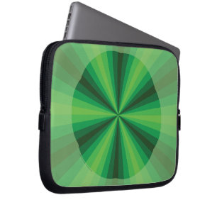 Optical Illusion Green Laptop Case