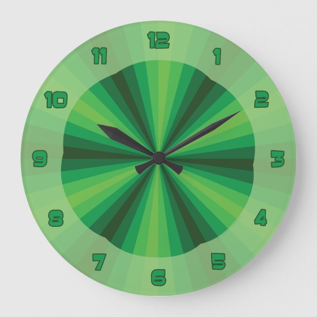Optical Illusion Green Large Clock (Front)