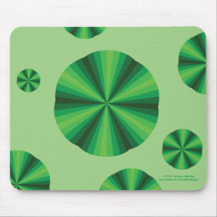 Optical Illusion Green Mousepad