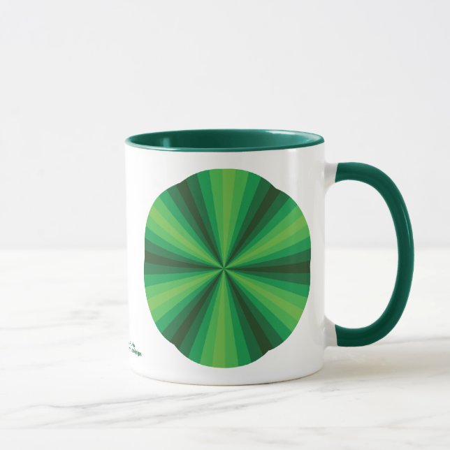 Optical Illusion Green Mug (Right)