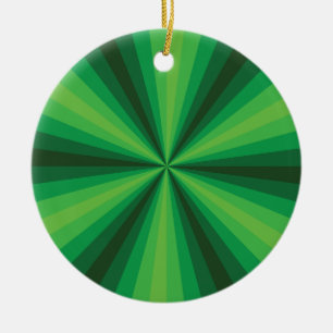 Optical Illusion Green Ornament